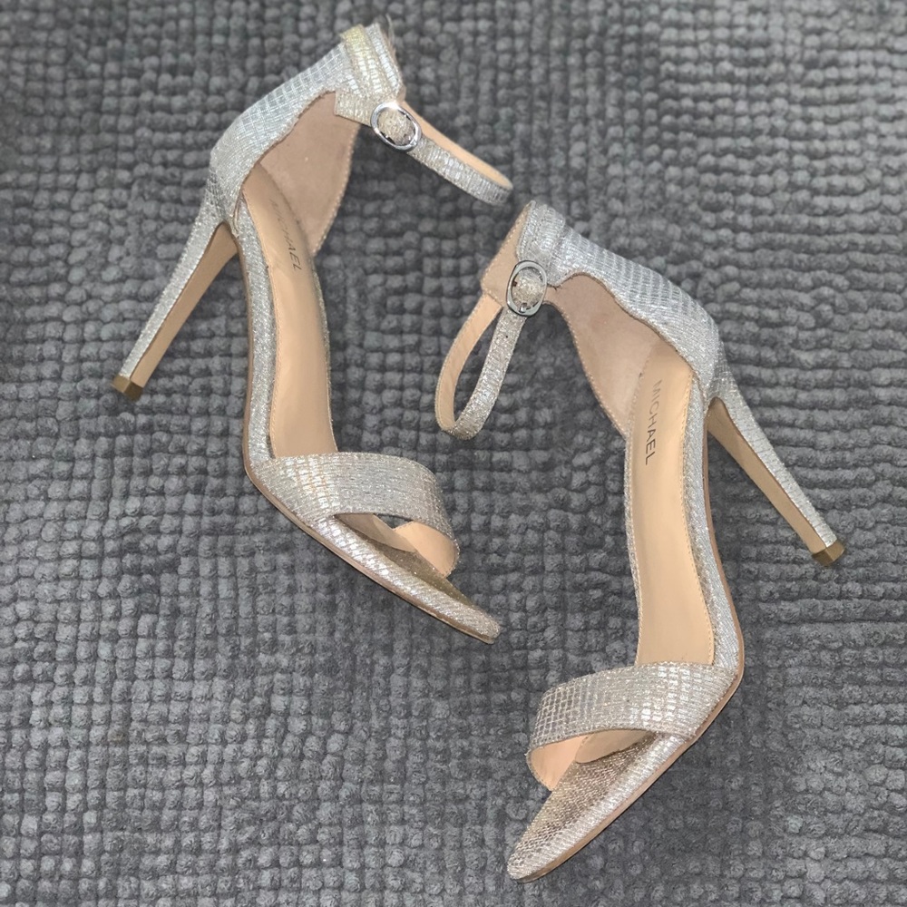 Michael Silver Samantha Ankle Sandals Heels